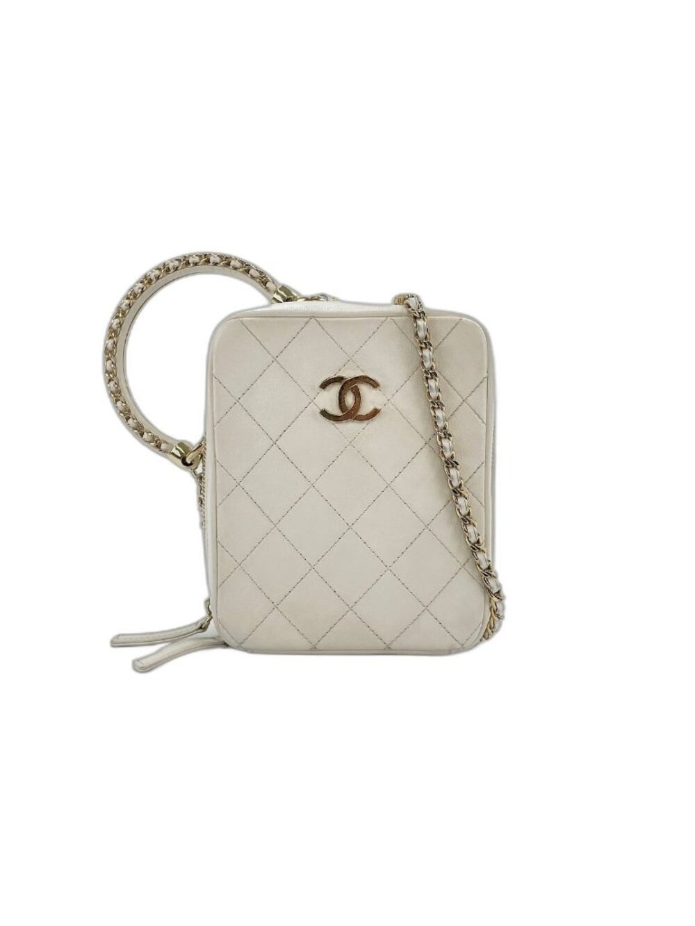 Chanel Handbag Calfskin 2-Way Quilted